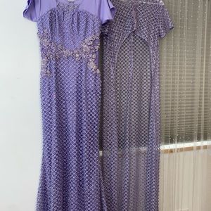 Lilac Two Piece Prom Dress